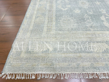 Mist Grey Oushak – Hand Knotted Wool Area Rug 9x12