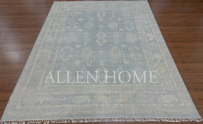 Mist Grey Oushak – Hand Knotted Wool Area Rug 9x12