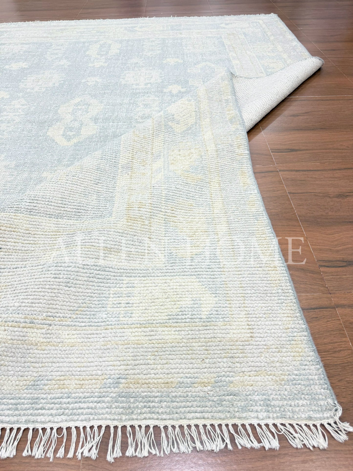 Mist Grey Oushak – Hand Knotted Wool Area Rug 9x12