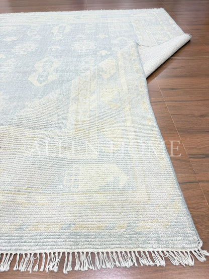 Mist Grey Oushak – Hand Knotted Wool Area Rug 9x12