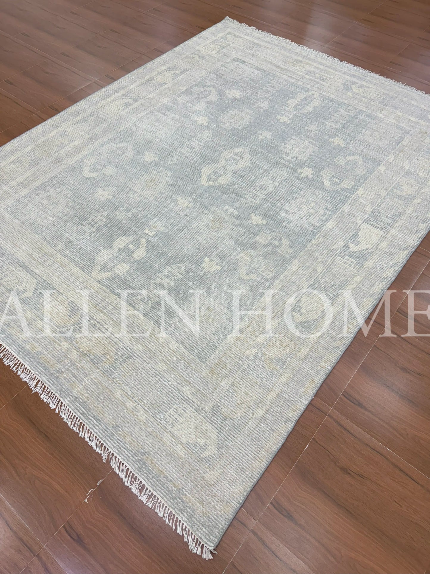 Mist Grey Oushak – Hand Knotted Wool Area Rug 9x12