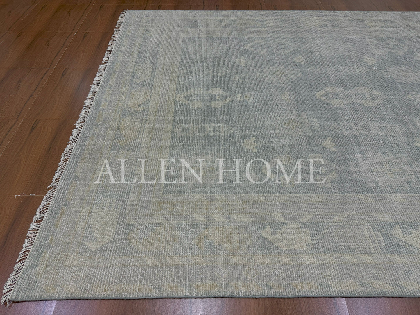 Mist Grey Oushak – Hand Knotted Wool Area Rug 9x12
