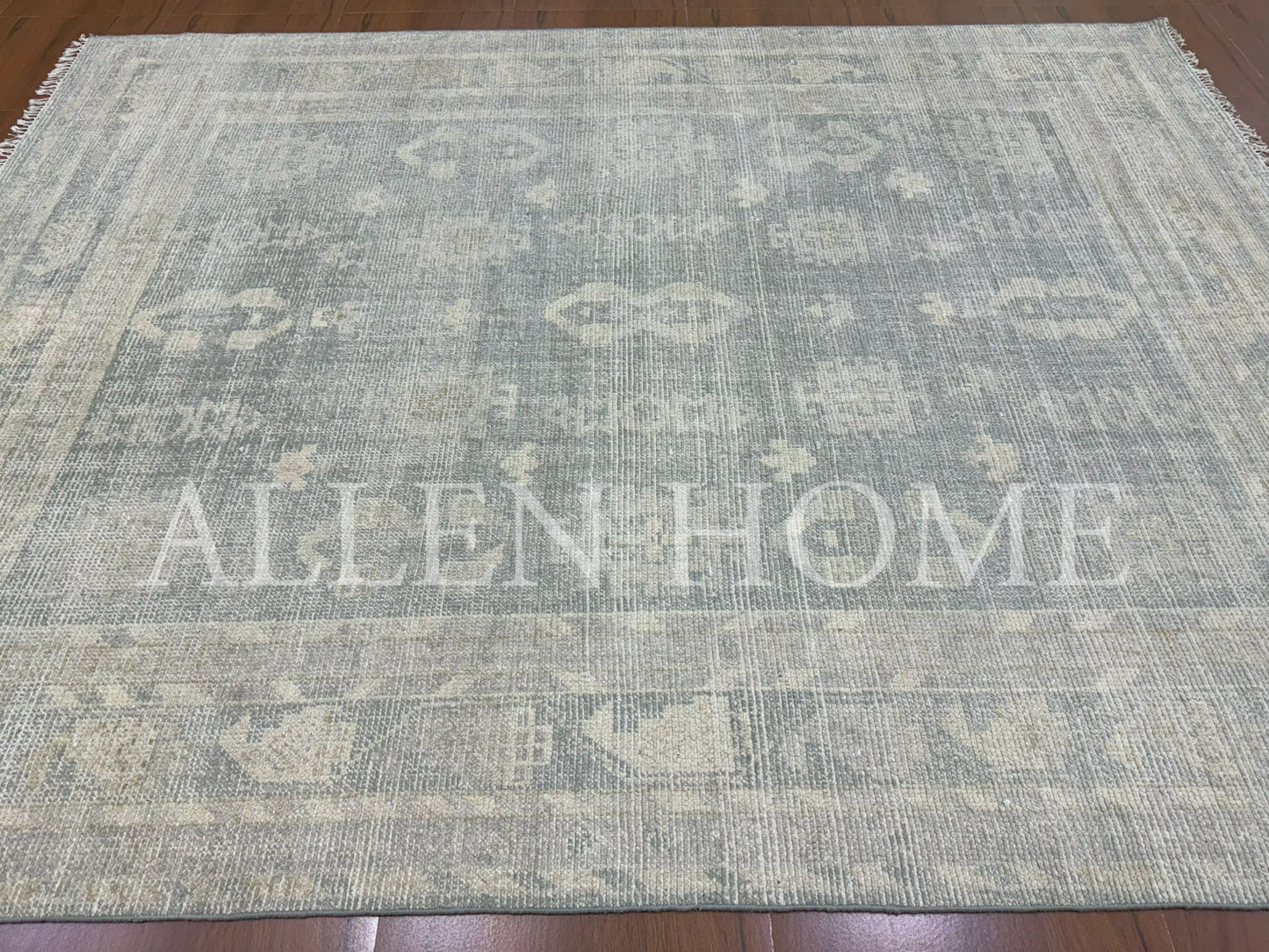 Mist Grey Oushak – Hand Knotted Wool Area Rug 9x12