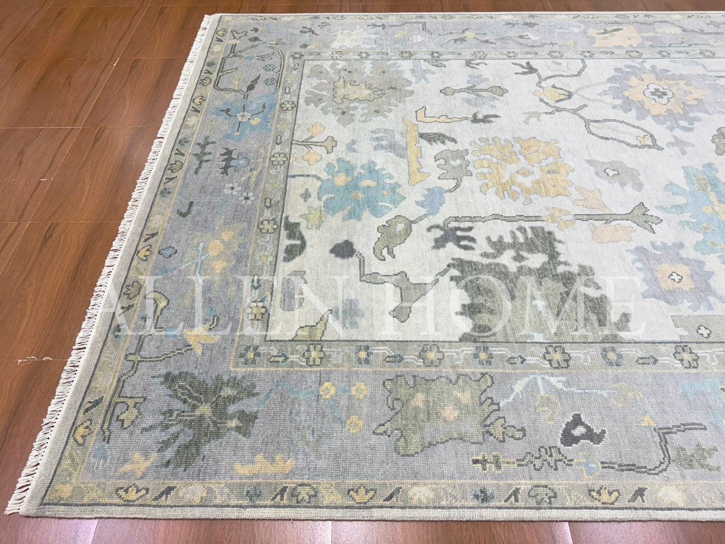 Mist Meadow Oushak – Hand Knotted Wool Area Rug 9x12