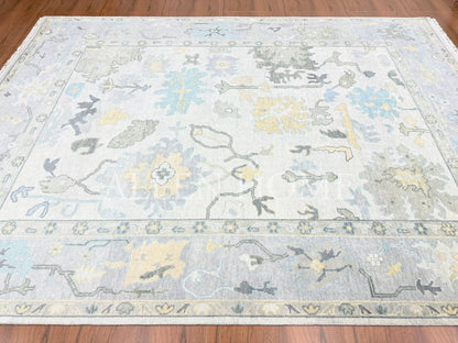 Mist Meadow Oushak – Hand Knotted Wool Area Rug 9x12
