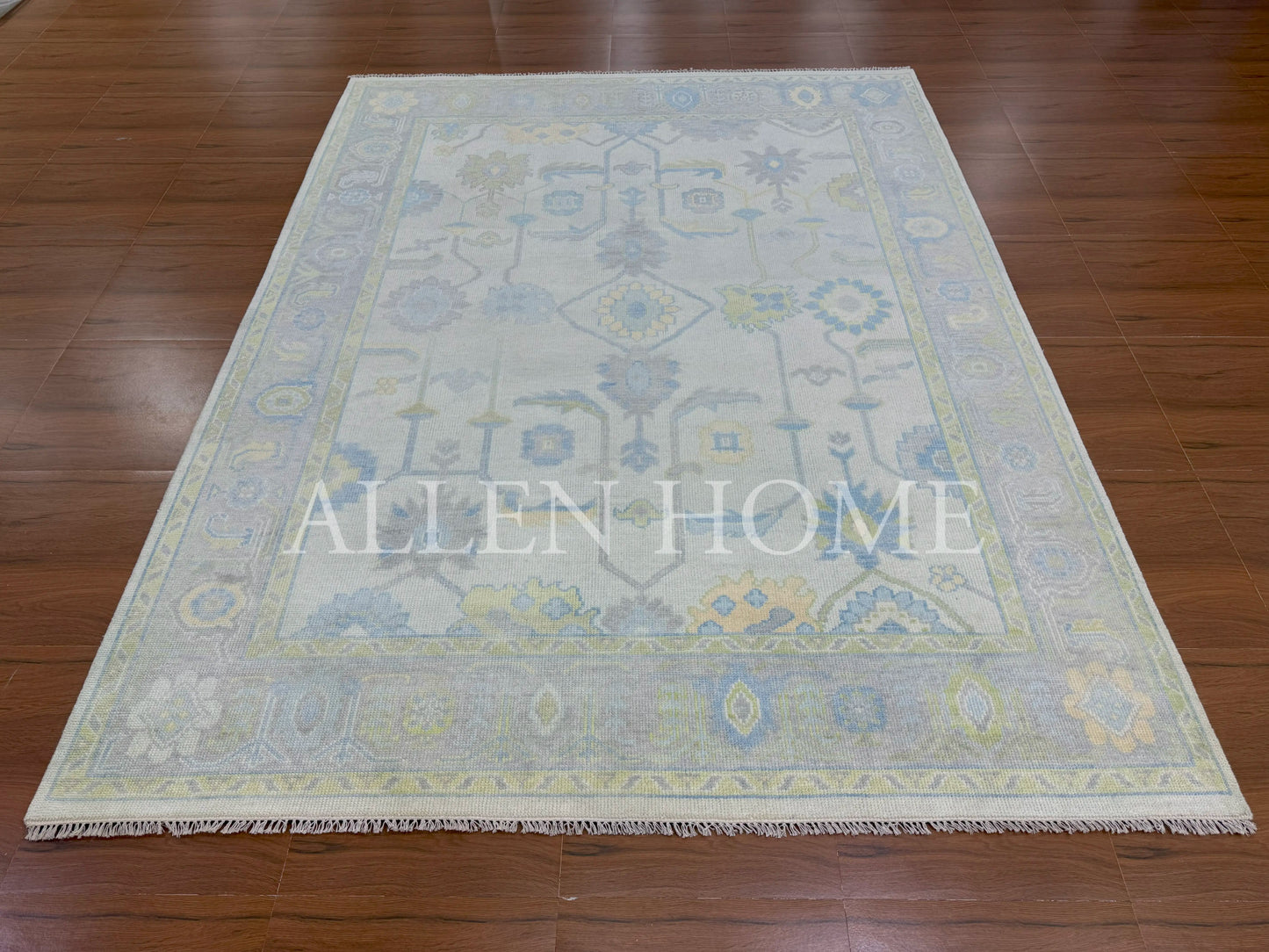 Pastel Bloom Oushak – Hand Knotted Wool Area Rug 9x12