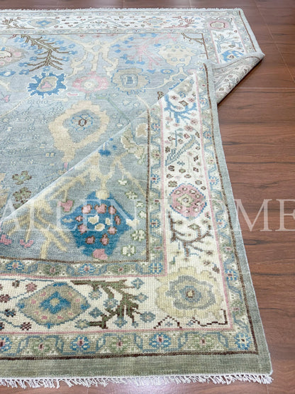 Pastel Horizon Oushak – Hand Knotted Wool Area Rug 8x10