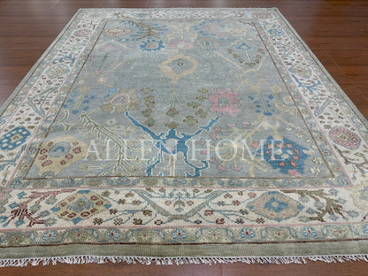 Pastel Horizon Oushak – Hand Knotted Wool Area Rug 8x10