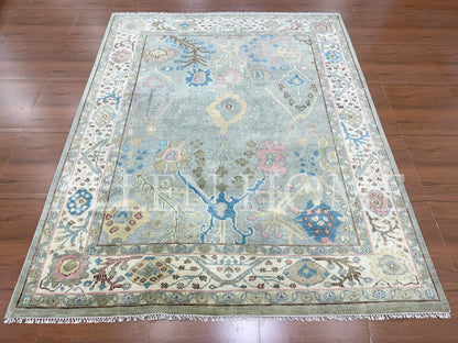 Pastel Horizon Oushak – Hand Knotted Wool Area Rug 8x10