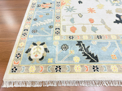 Playful Breeze Oushak – Hand Knotted Wool Area Rug 9x12