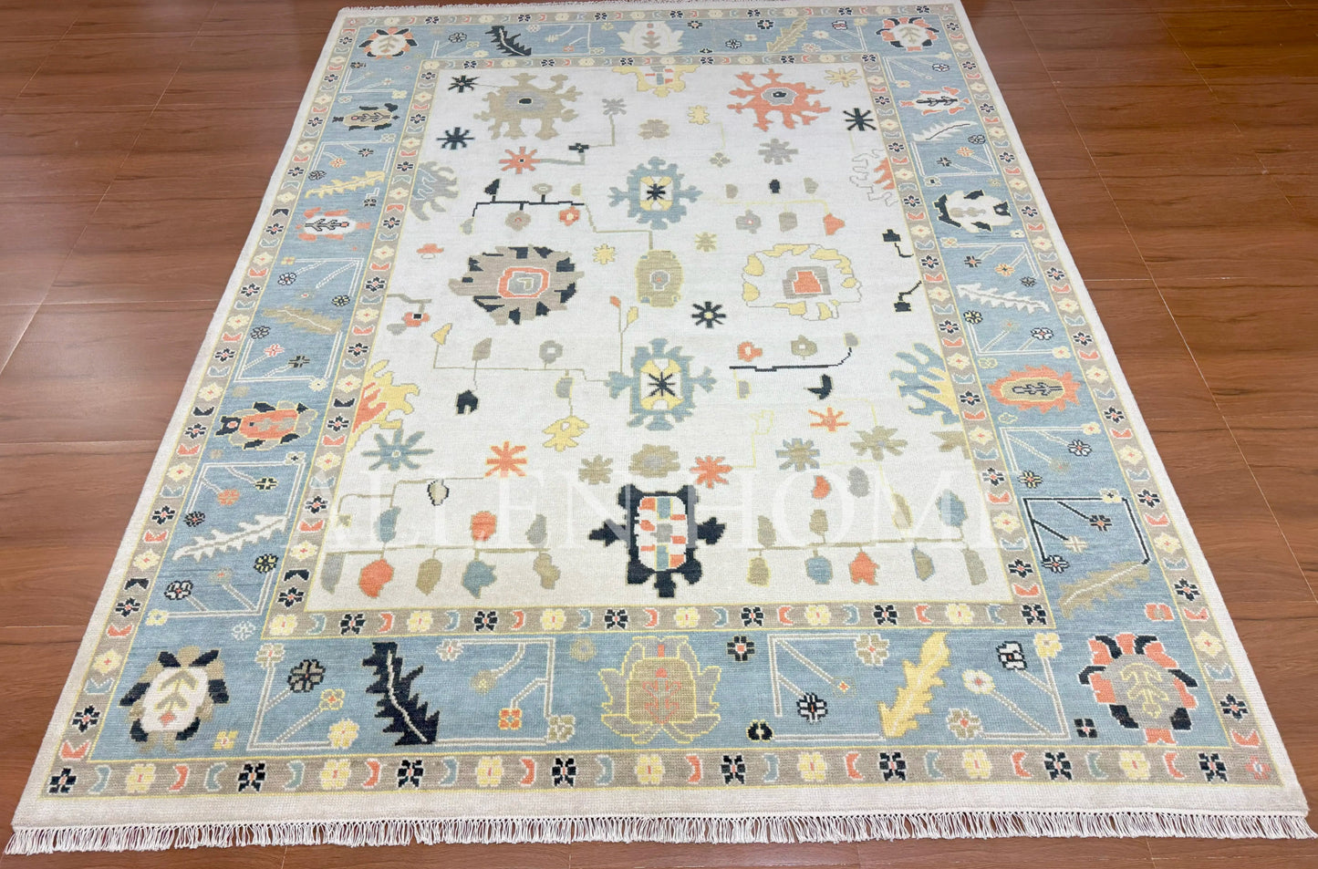 Playful Breeze Oushak – Hand Knotted Wool Area Rug 9x12