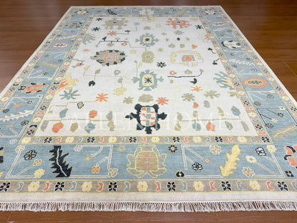 Playful Breeze Oushak – Hand Knotted Wool Area Rug 9x12