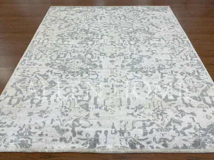 Silver Mist Oushak – Hand Knotted Wool Area Rug 8x10
