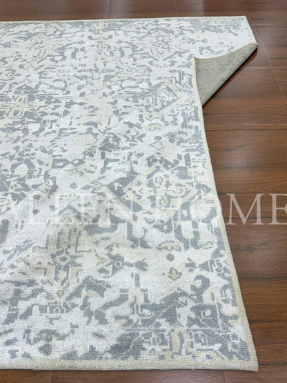 Silver Mist Oushak – Hand Knotted Wool Area Rug 8x10