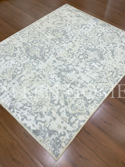 Silver Mist Oushak – Hand Knotted Wool Area Rug 8x10