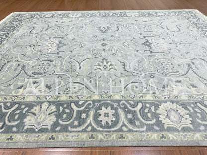 Slate Vine Oushak – Hand Knotted Wool Area Rug 9x12