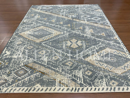 Tribal Echo – Hand Knotted Wool Area Rug 8x10