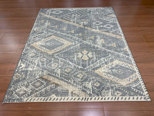 Tribal Echo – Hand Knotted Wool Area Rug 8x10