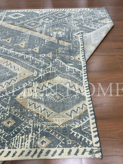 Tribal Echo – Hand Knotted Wool Area Rug 8x10