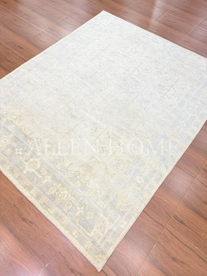 Whisper Ivory Oushak – Hand Knotted Wool Area Rug 8x10