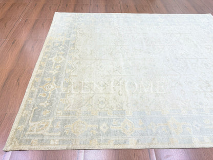 Whisper Ivory Oushak – Hand Knotted Wool Area Rug 8x10